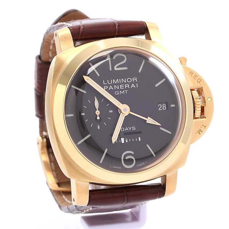 【中古】OFFICINE PANERAI LUMINOR 1950 8 DAYS GMT ORO ROSA 44MM オフィチーネ・パネライ ルミノール 1950 8デイズ GMT オロ・ローザ 44MM PAM00289