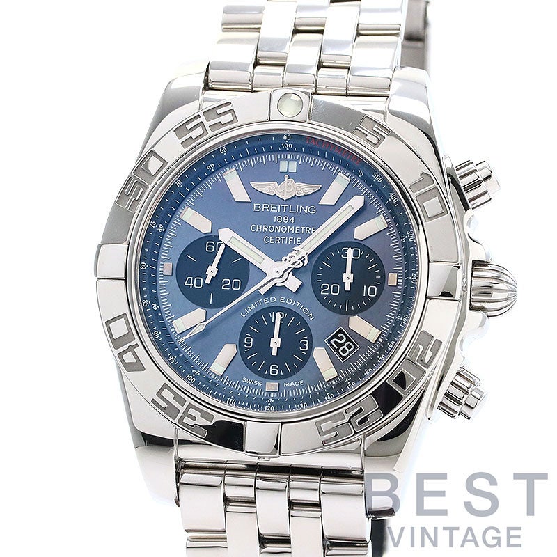 【中古】BREITLING CHRONOMAT 44 BLACK MOP JAPAN LIMITED ブライトリング クロノマット 44 ブラックMOP 日本限定 AB01111A/BF68/375A (S011BMPPA)