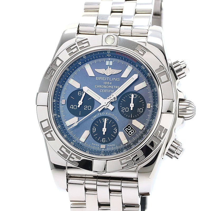 【中古】BREITLING CHRONOMAT 44 BLACK MOP JAPAN LIMITED ブライトリング クロノマット 44 ブラックMOP 日本限定 AB01111A/BF68/375A (S011BMPPA)