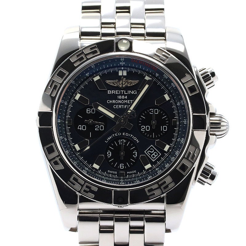 【中古】BREITLING CHRONOMAT 44 BLACK MOP JAPAN LIMITED ブライトリング クロノマット 44 ブラックMOP 日本限定 AB01111A/BF68/375A (S011BMPPA)