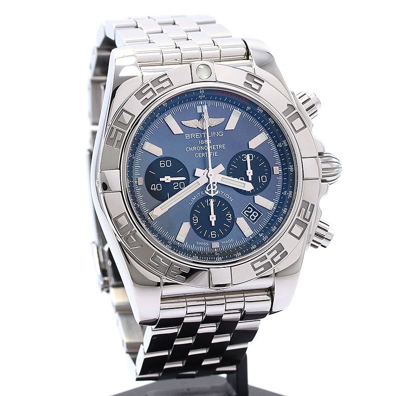 【中古】BREITLING CHRONOMAT 44 BLACK MOP JAPAN LIMITED ブライトリング クロノマット 44 ブラックMOP 日本限定 AB01111A/BF68/375A (S011BMPPA)