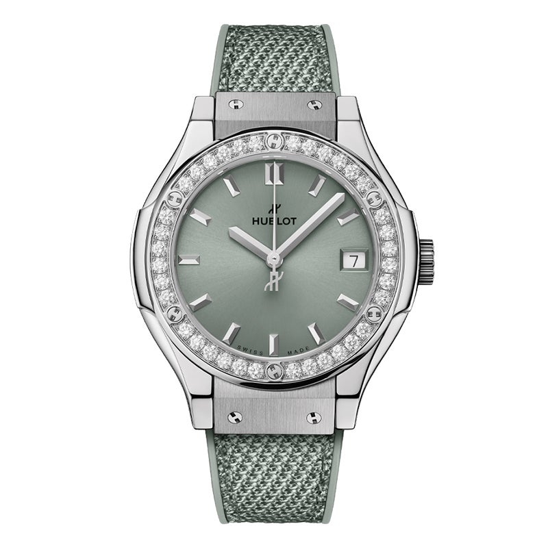レンズ(単焦点) HUBLOT HUBLOT CLASSIC FUSION TITANIUM SAGE GREEN DIAMONDS ウブロ
