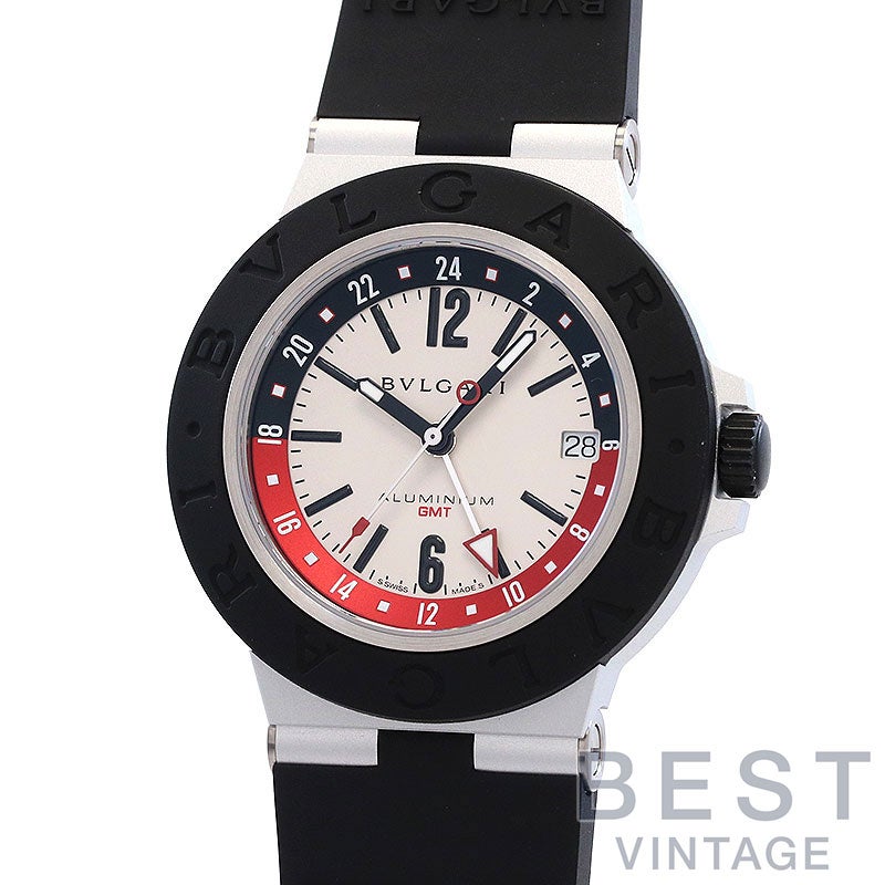【中古】BVLGARI BVLGARI ALUMINUM BLACK GMT ブルガリ ブルガリ アルミニウム ブラック GMT 103963 (BB40ATGMT)