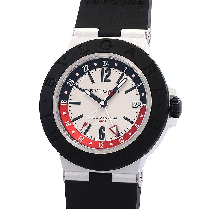 【中古】BVLGARI BVLGARI ALUMINUM BLACK GMT ブルガリ ブルガリ アルミニウム ブラック GMT 103963 (BB40ATGMT)