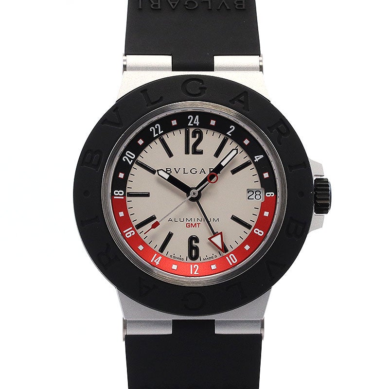 【中古】BVLGARI BVLGARI ALUMINUM BLACK GMT ブルガリ ブルガリ アルミニウム ブラック GMT 103963 (BB40ATGMT)