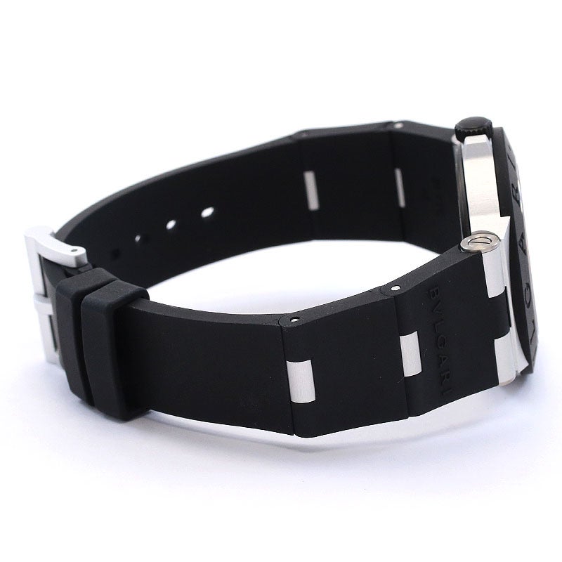 【中古】BVLGARI BVLGARI ALUMINUM BLACK GMT ブルガリ ブルガリ アルミニウム ブラック GMT 103963 (BB40ATGMT)