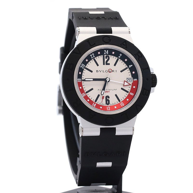【中古】BVLGARI BVLGARI ALUMINUM BLACK GMT ブルガリ ブルガリ アルミニウム ブラック GMT 103963 (BB40ATGMT)