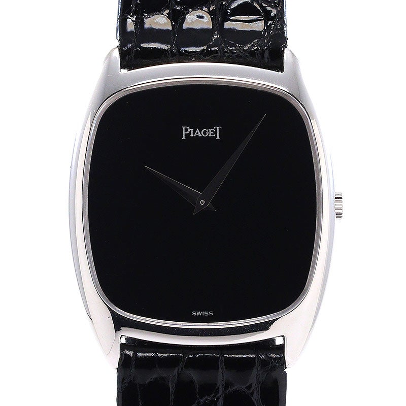 【OH済】 ピアジェ 【PIAGET】 レジェンドクッション オニキスダイヤル 9591 (GGP98027) メンズ ブラック K18ホワイトゴールド 腕時計 時計 LEGENDE COUSSIN ONYX DIAL BLACK K18WG 【中古】 中古】PIAGET LEGENDE COUSSIN ONYX DIAL ピアジェ レジェンド