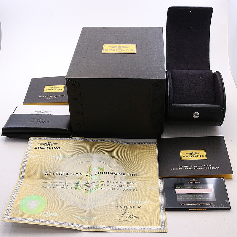 【中古】BREITLING GALACTIC UNITIME SLEEK T ブライトリング ギャラクティック ユニタイム スリークT WB3510U0/A777/375A (W030A77PA)