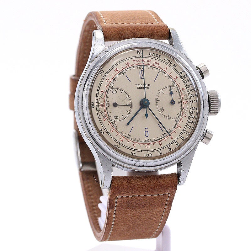 【中古】RECORD CLAMSHELL CASE BICOMPAX CHRONOGRAPH by S.BARRUCH & Co レコード クラムシェルケース バイコンパックス クロノグラフ by S.BARRUCH & Co -