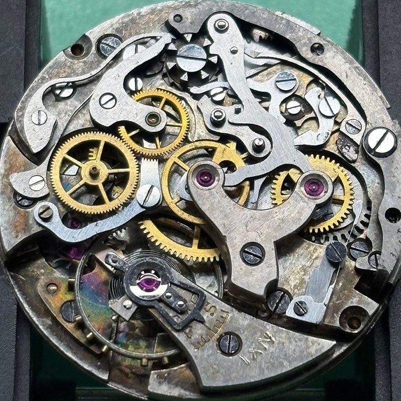 【中古】RECORD CLAMSHELL CASE BICOMPAX CHRONOGRAPH by S.BARRUCH & Co レコード クラムシェルケース バイコンパックス クロノグラフ by S.BARRUCH & Co -