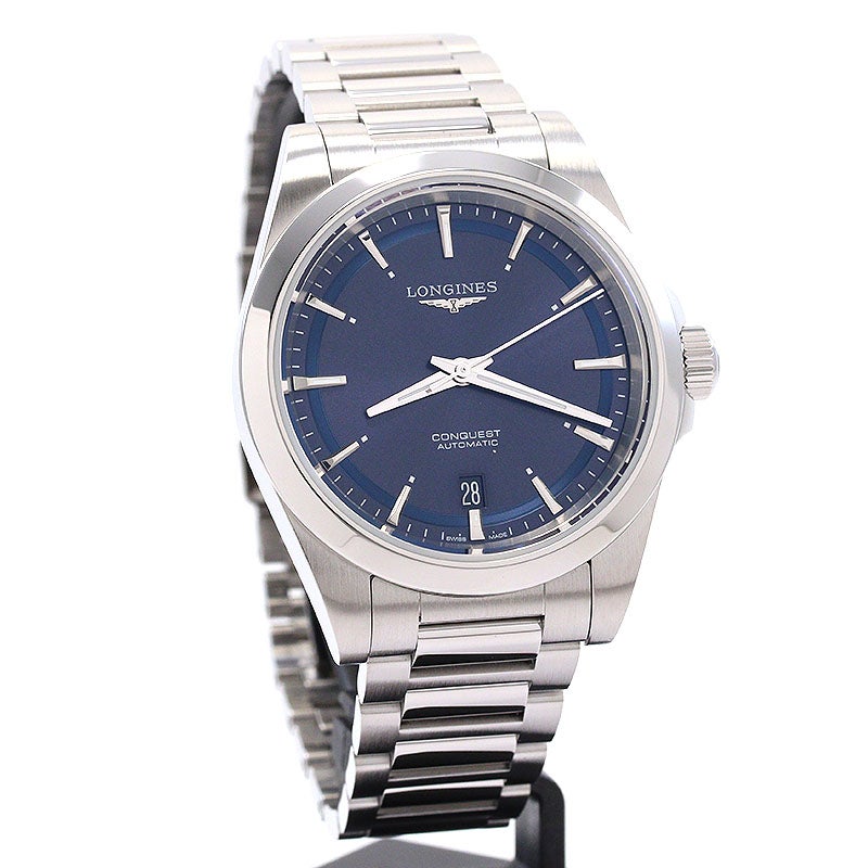 中古レトロ Longines 八角形 腕時計 青 手巻き(ベルト無し) 中古】LONGINES CONQUEST AUTOMATIC 38MM ロンジン コンクエスト