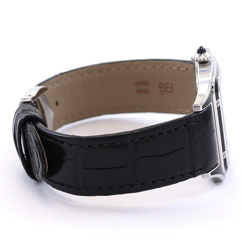 中古】CARTIER SANTOS-DUMONT LARGE MODEL BLACK LACQUER カルティエ