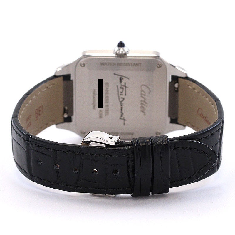 中古】CARTIER SANTOS-DUMONT LARGE MODEL BLACK LACQUER カルティエ
