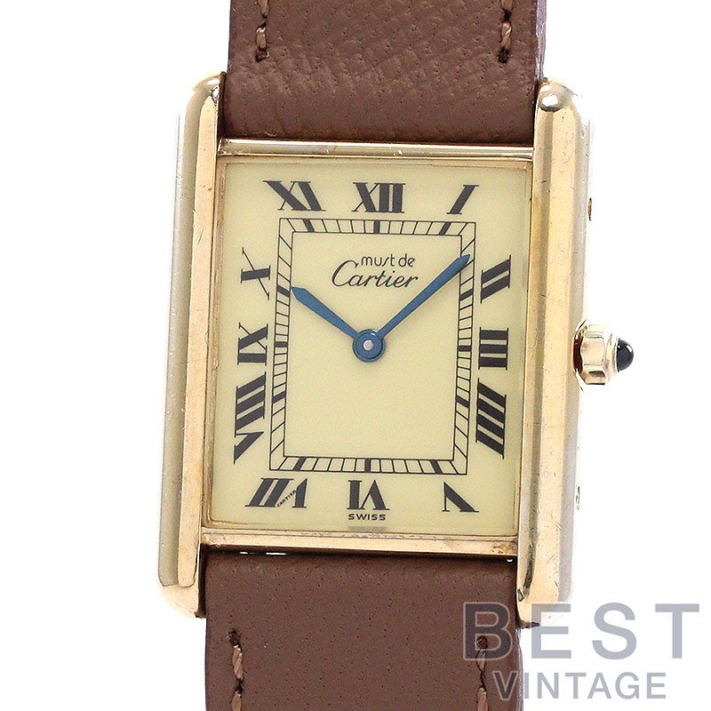 中古】CARTIER MUST TANK LARGE MODEL VERMEIL カルティエ マスト