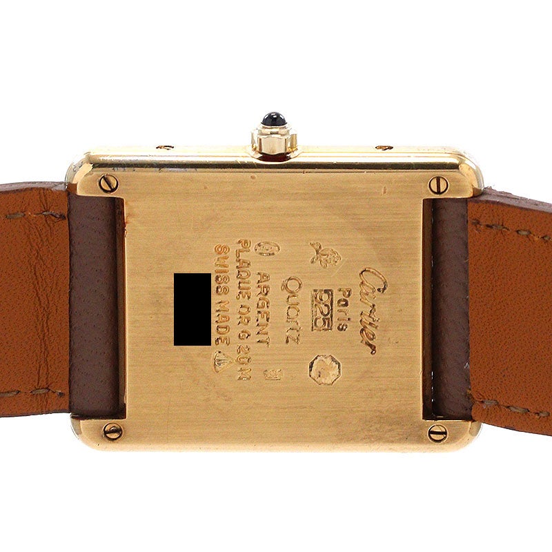 中古】CARTIER MUST TANK LARGE MODEL VERMEIL カルティエ マスト