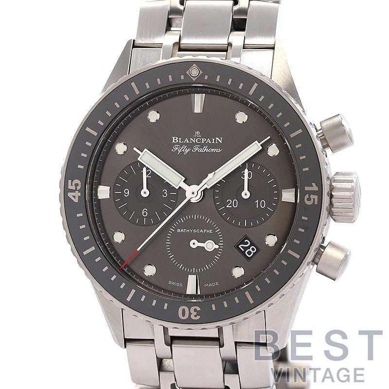 【中古】BLANCPAIN FIFTY FATHOMS BATHYSCAPHE CHRONOGRAPH FLYBACK ブランパン フィフティ ファゾムス バチスカーフ クロノグラフ フライバック 5200-1110-70B (N05200O011010N070B)