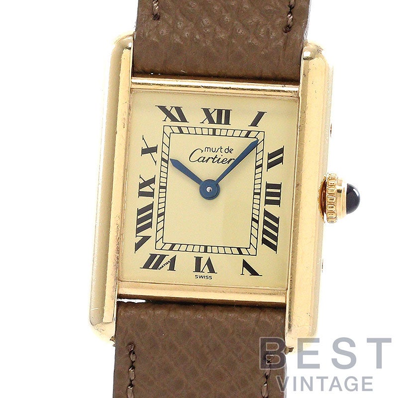 中古】CARTIER MUST TANK SMALL MODEL VERMEIL カルティエ マスト