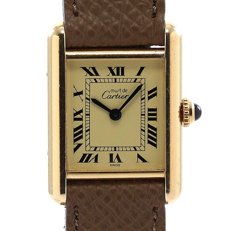 中古】CARTIER MUST TANK SMALL MODEL VERMEIL カルティエ マスト