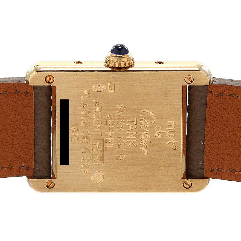 Cartier マストタンク ヴェルメイユ クォーツ 中古】CARTIER MUST TANK SMALL MODEL VERMEIL カルティエ マスト