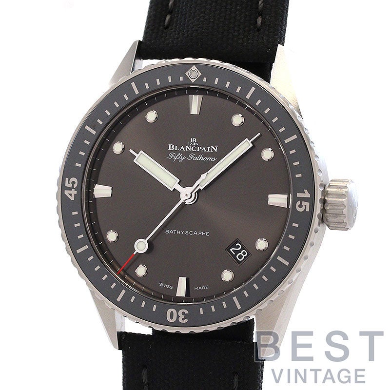 【中古】BLANCPAIN FIFTY FATHOMS BATHYSCAPHE ブランパン フィフティ ファゾムス バチスカーフ 5000-1110-B52A (N05000O011010NB52A)