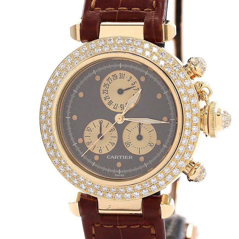 中古】CARTIER PASHA DE CARTIER CHRONO REFLEX 35MM カルティエ