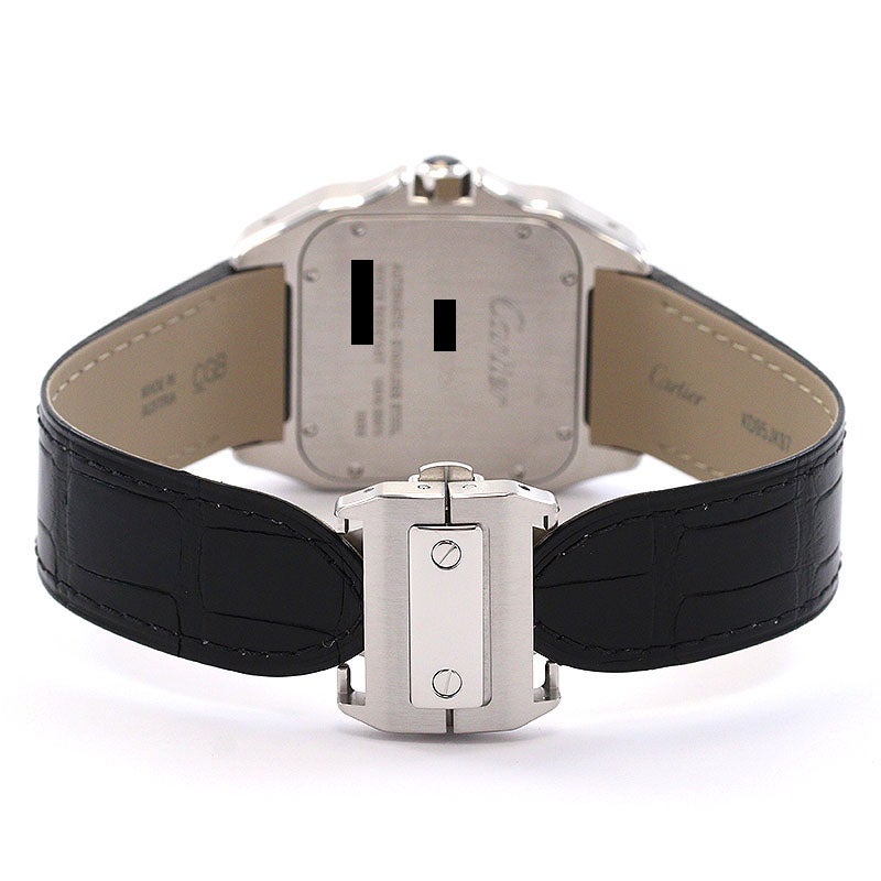 Cartier サントスラバー100 ホワイト　レディース【美品】生産終了モデル 中古】CARTIER SANTOS 100 LARGE MODEL カルティエ サントス100 LM