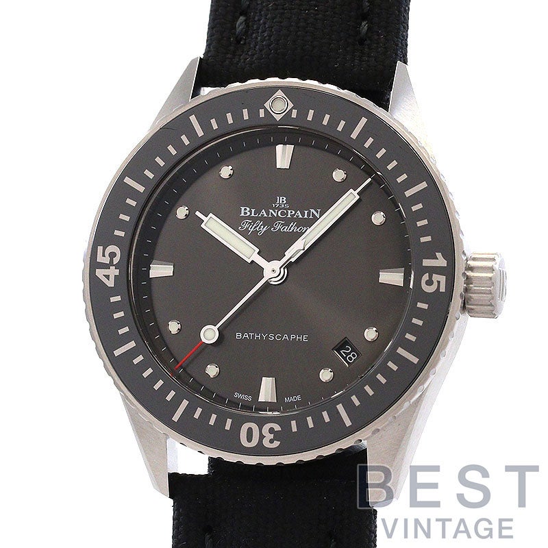 【中古】BLANCPAIN FIFTY FATHOMS BATHYSCAPHE ブランパン フィフティ ファゾムス バチスカーフ 5100B-1110-B52A (N05100B011010NB52)