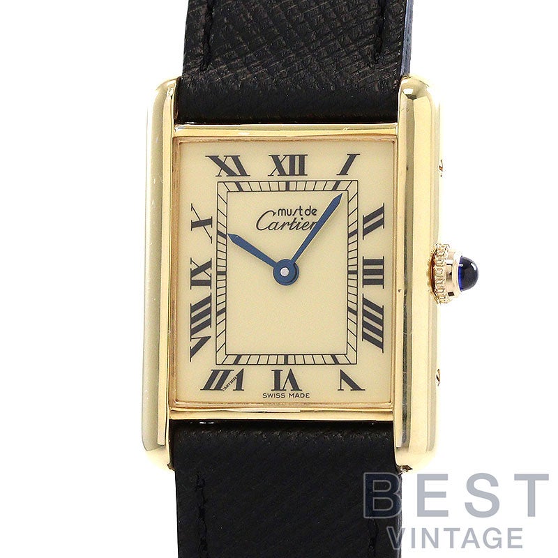 中古】CARTIER MUST TANK LARGE MODEL VERMEIL カルティエ マスト
