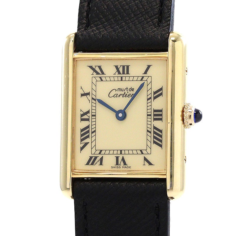 中古】CARTIER MUST TANK LARGE MODEL VERMEIL カルティエ マスト