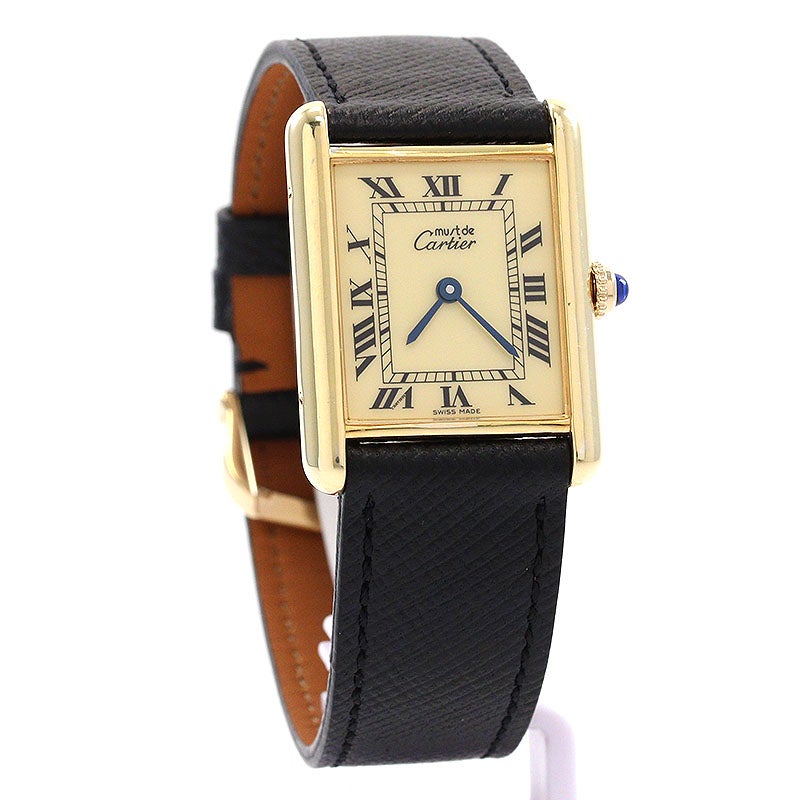 中古】CARTIER MUST TANK LARGE MODEL VERMEIL カルティエ マスト