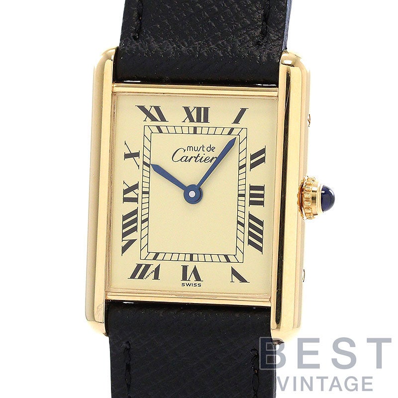 中古】CARTIER MUST TANK LARGE MODEL VERMEIL カルティエ マスト