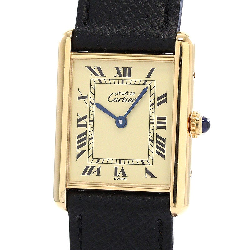 中古】CARTIER MUST TANK LARGE MODEL VERMEIL カルティエ マスト