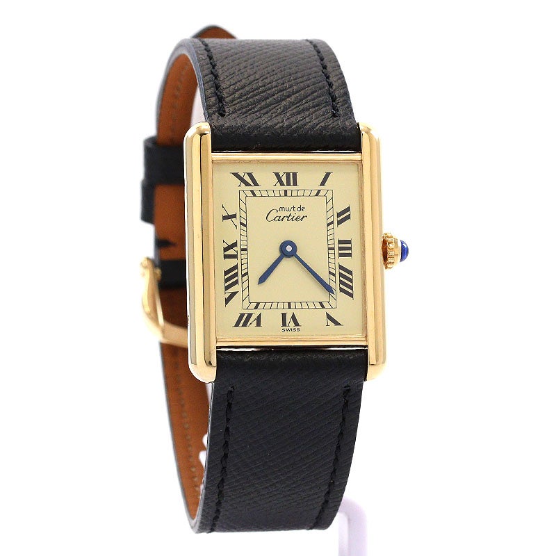 中古】CARTIER MUST TANK LARGE MODEL VERMEIL カルティエ マスト