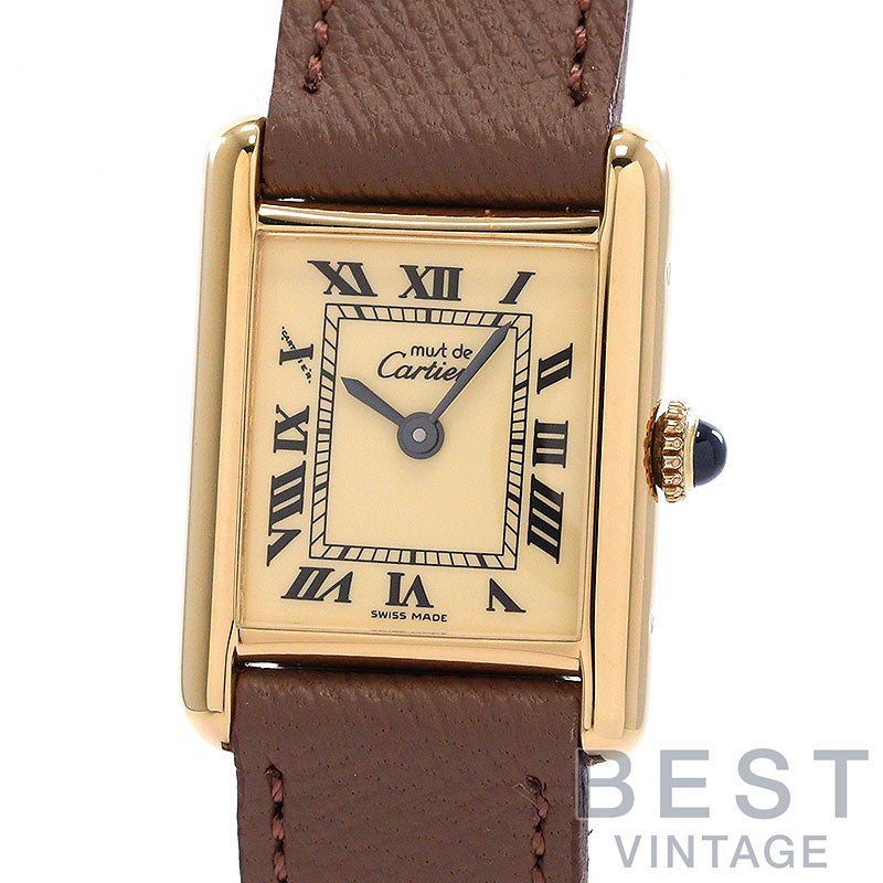 中古】CARTIER MUST TANK SMALL MODEL VERMEIL カルティエ マスト