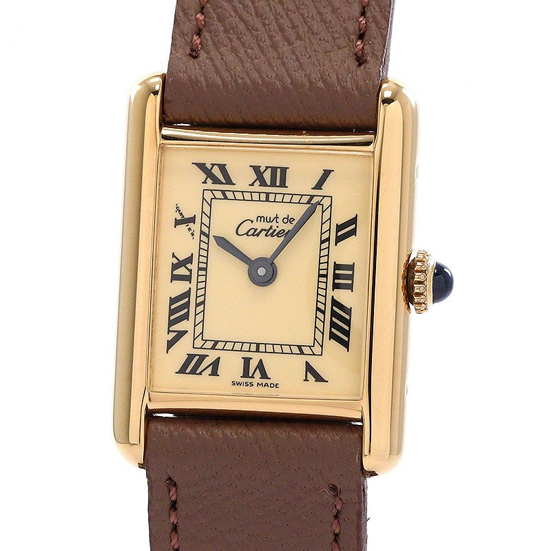 中古】CARTIER MUST TANK SMALL MODEL VERMEIL カルティエ マスト