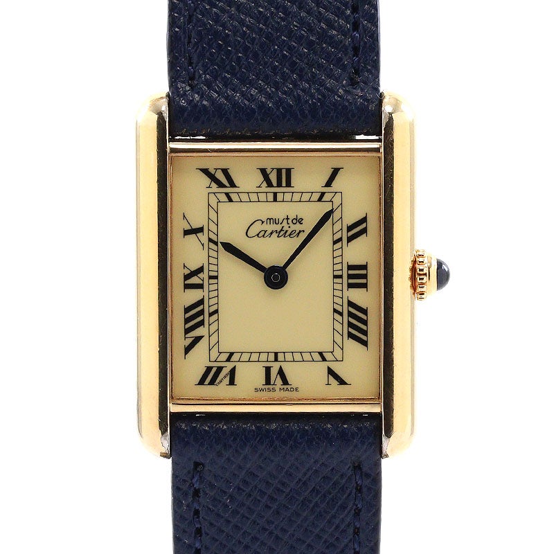 中古】CARTIER MUST TANK LARGE MODEL VERMEIL カルティエ マスト
