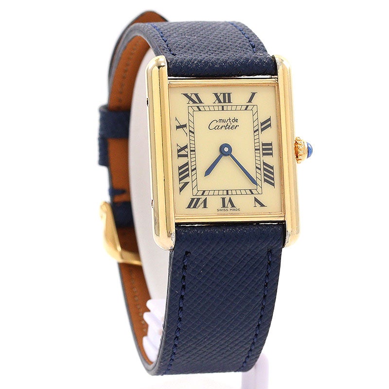 中古】CARTIER MUST TANK LARGE MODEL VERMEIL カルティエ マスト