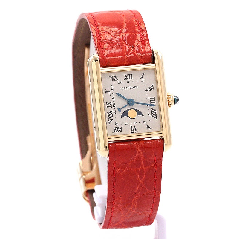 中古】CARTIER TANK LOUIS CARTIER MEDIUM MODEL MOONPHASE カルティエ