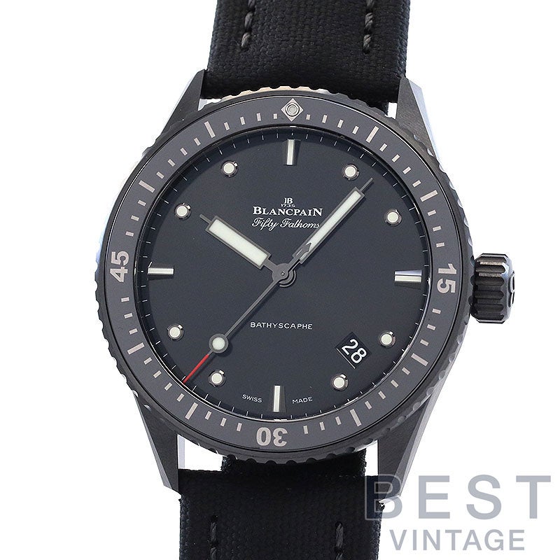 【中古】BLANCPAIN FIFTY FATHOMS BATHYSCAPHE ブランパン フィフティ ファゾムス バチスカーフ 5000-0130-B52A (N050000001030NB52A)
