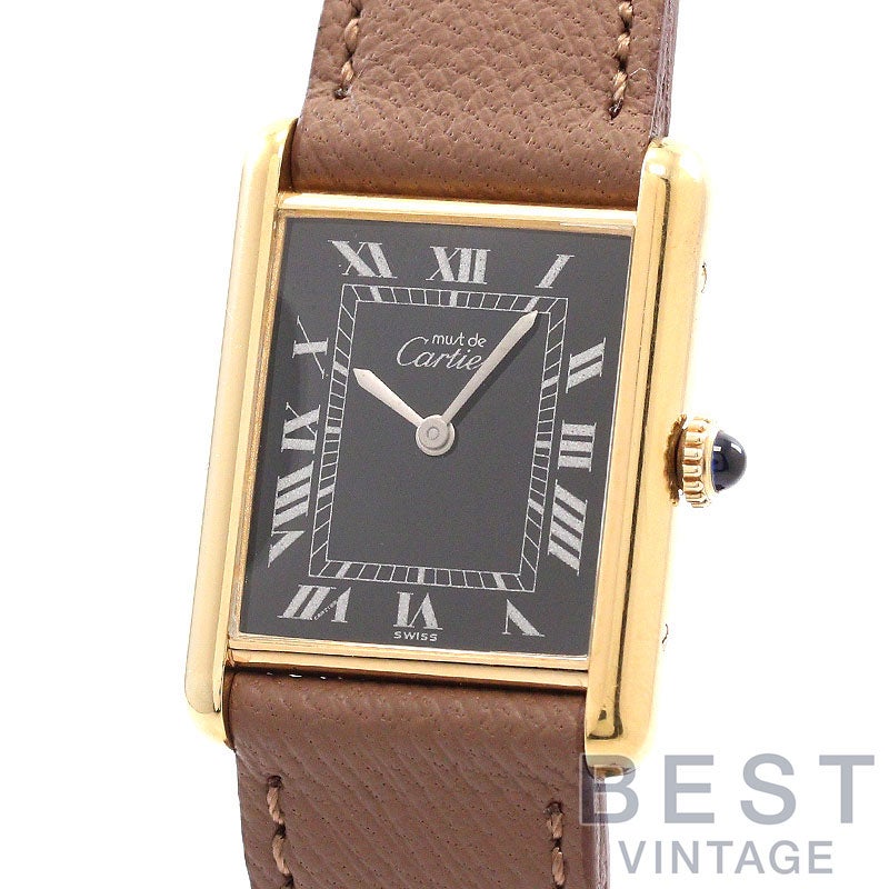中古】CARTIER MUST TANK LARGE MODEL VERMEIL カルティエ マスト