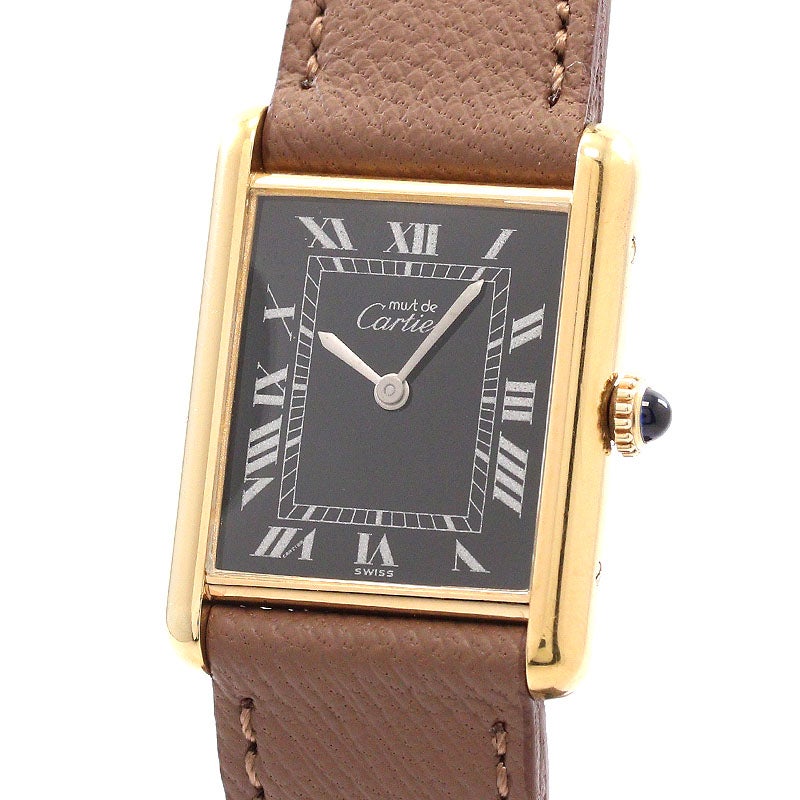 中古】CARTIER MUST TANK LARGE MODEL VERMEIL カルティエ マスト