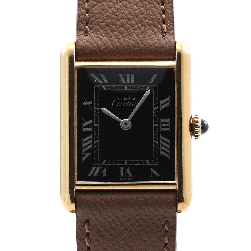中古】CARTIER MUST TANK LARGE MODEL VERMEIL カルティエ マスト