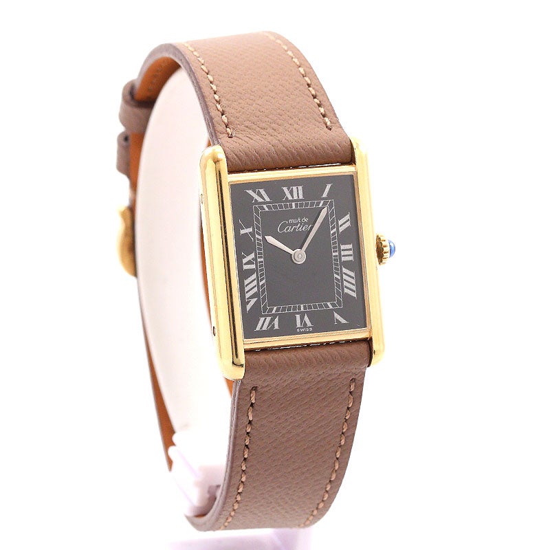 中古】CARTIER MUST TANK LARGE MODEL VERMEIL カルティエ マスト