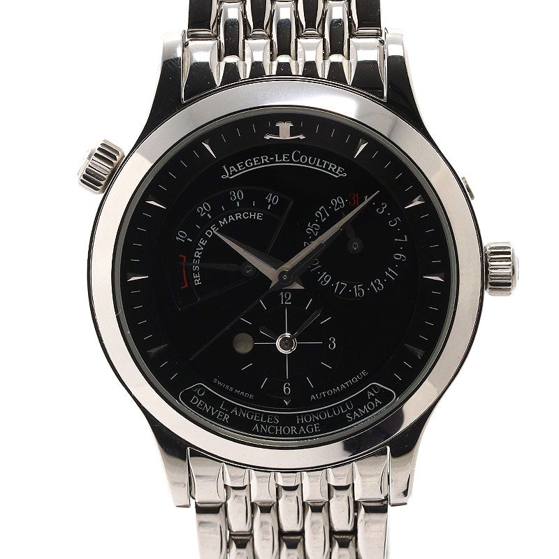 【中古】JAEGER-LECOULTRE MASTER GEOGRAPHIC / MASTER BLACK GEOGRAPHIC ジャガー・ルクルト マスター・ジオグラフィーク / マスターブラック・ジオグラフィーク Q1428470 (142.8.92.S)
