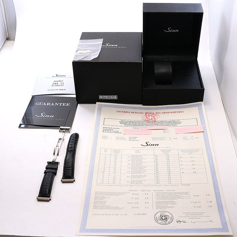 【中古】SINN 244.TI CHRONOMETER ジン 244.TI クロノメーター 244.TI.I