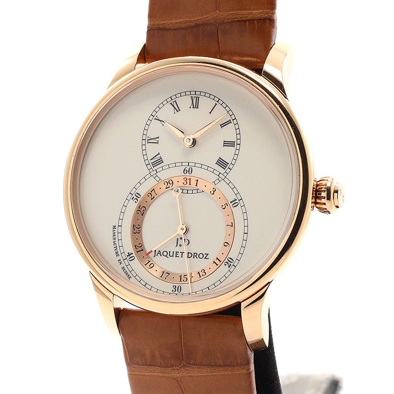 中古】JAQUET DROZ GRANDE SECONDE QUANTIEME IVORY ENAMEL ジャケ