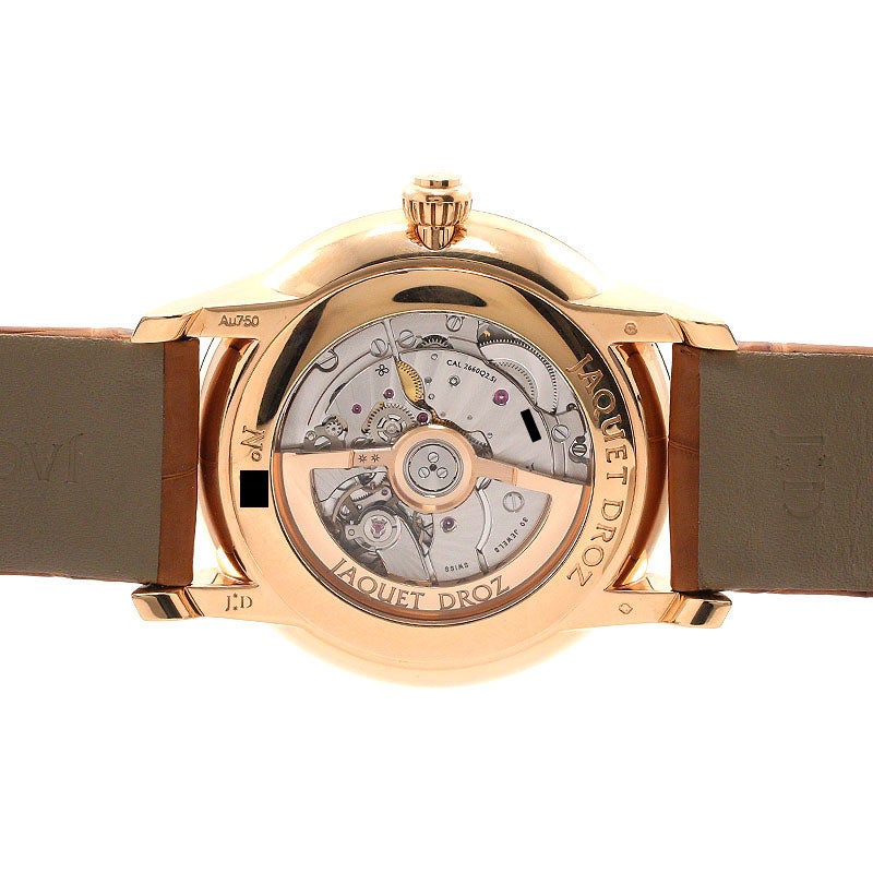 中古】JAQUET DROZ GRANDE SECONDE QUANTIEME IVORY ENAMEL ジャケ