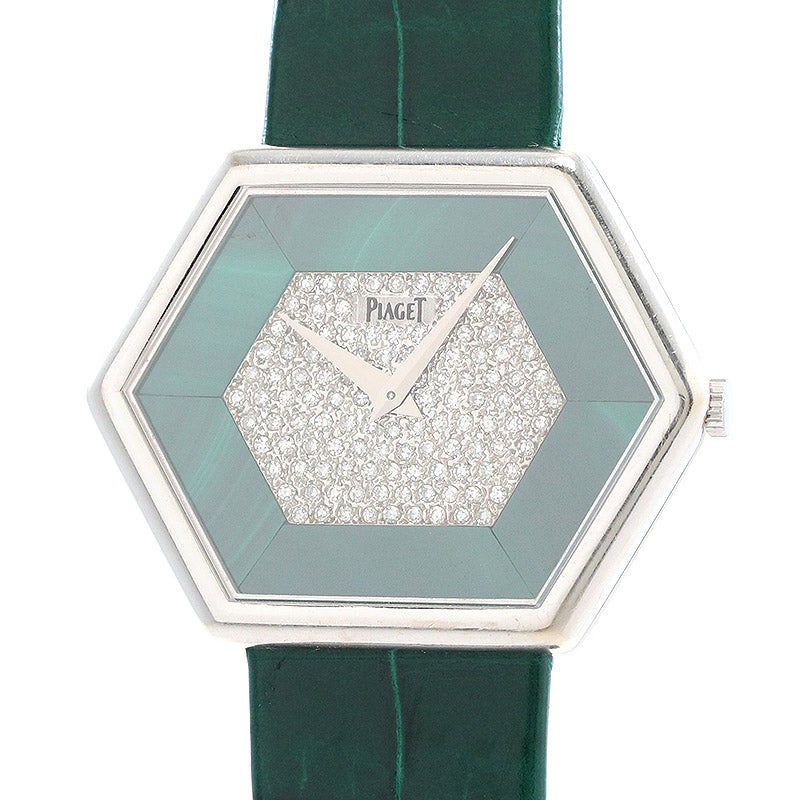 【中古】PIAGET LEGEND HEXAGONAL WATCH MALACHITE & DIAMONDS DIAL ピアジェ レジェンド ヘキサゴン ウォッチ マラカイト ＆ ダイヤモンド ダイヤル 9578