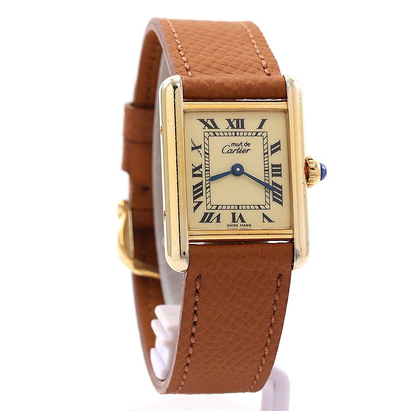 中古】CARTIER MUST TANK SMALL MODEL VERMEIL カルティエ マスト